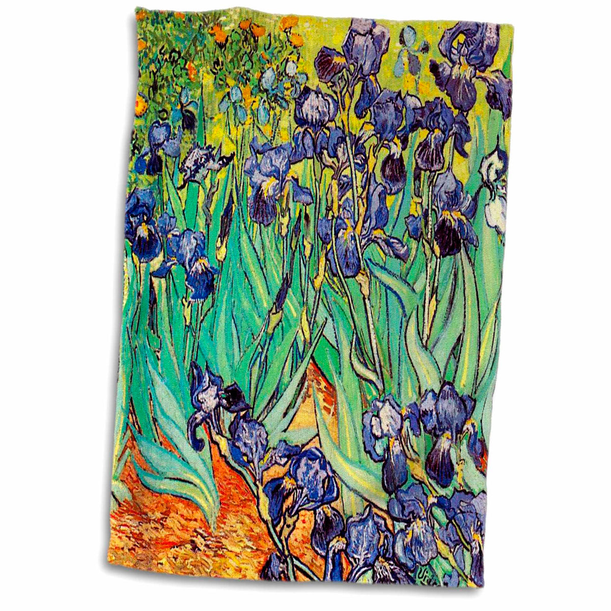 3dRose Irises by Vincent van Gogh 1889 - purple flowers iris garden - copy of... - Towels (twl-155630)