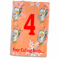 3dRose Edmond Hogge Jr - 12 Days of Christmas Four Calling Birds - Towels (twl-158229)
