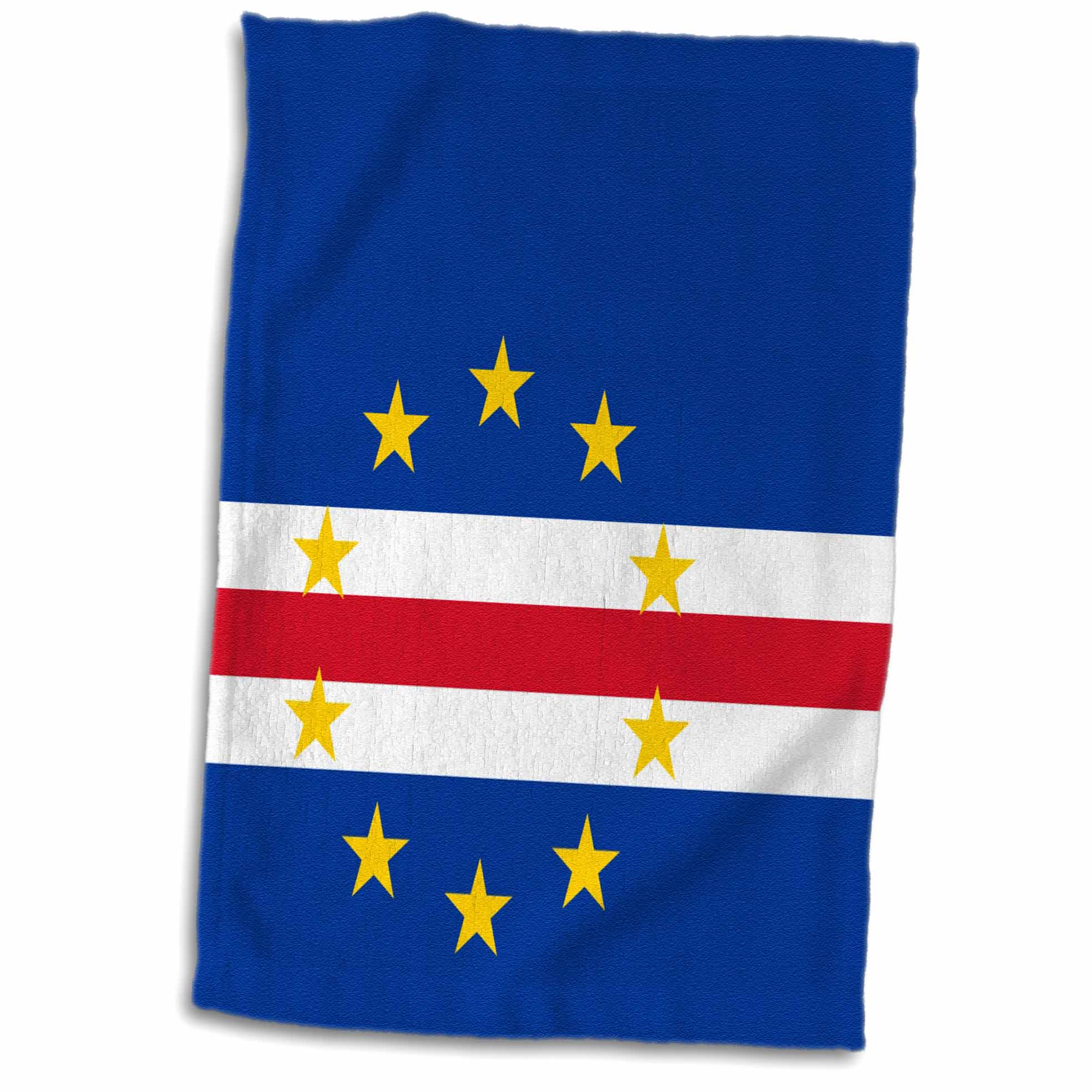 3dRose Flag of Cape Verde Island Country - Cape Verdean Dark Navy Blue red... - Towels (twl-158277)