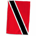 3dRose Flag of Trinidad and Tobago - red white black diagonal - The... - Towels (twl-159815)