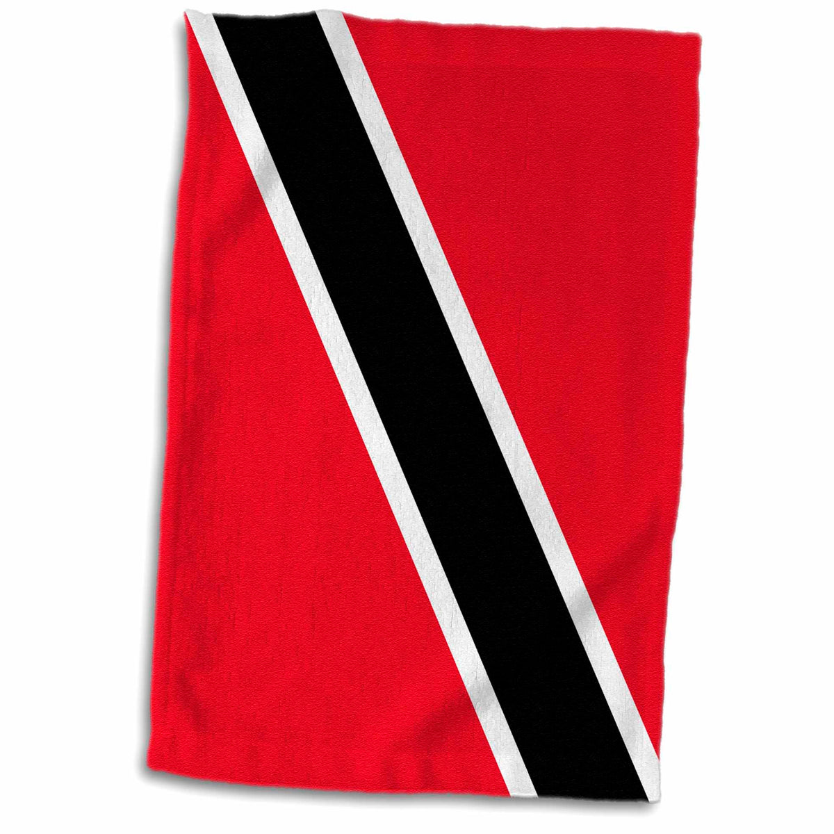 3dRose Flag of Trinidad and Tobago - red white black diagonal - The... - Towels (twl-159815)