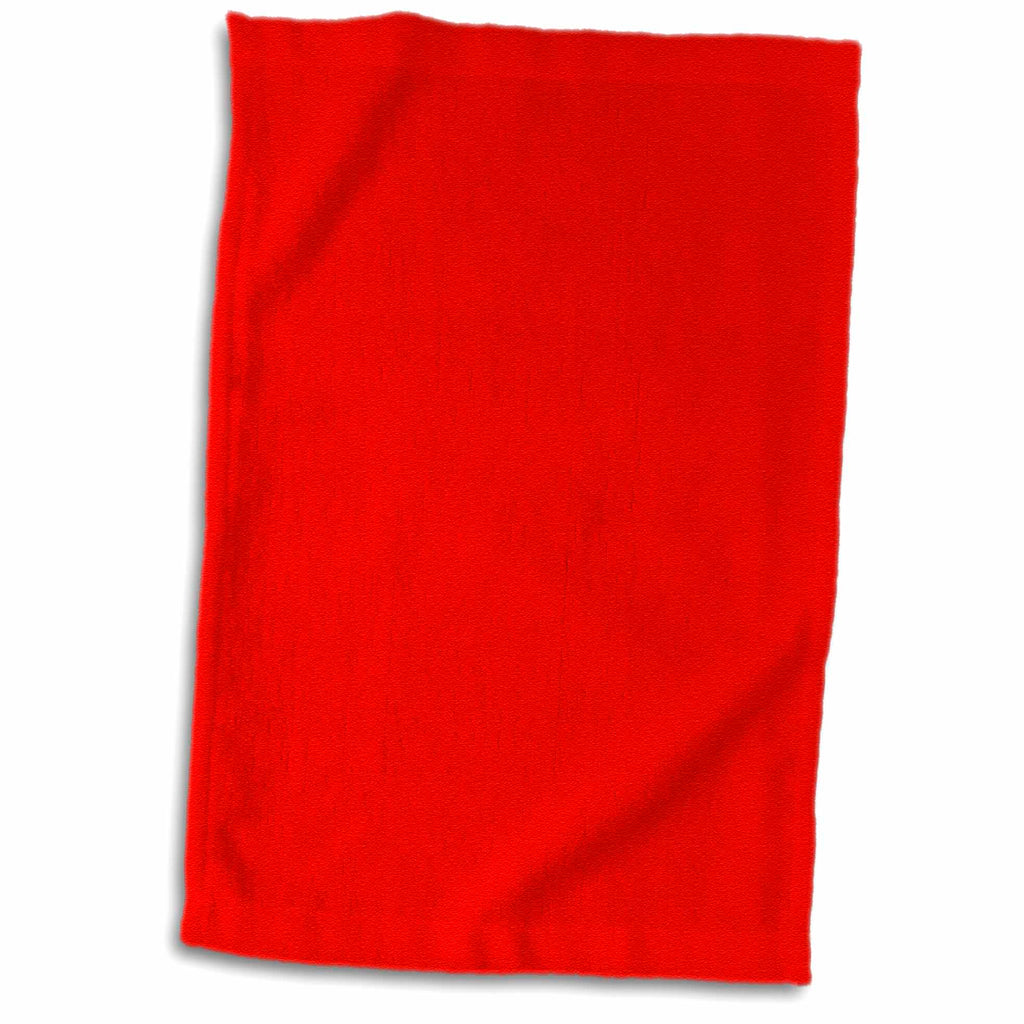 3dRose Red - Plain Simple Solid Color - Bold Vibrant Bright Pure Imperial... - Towels (twl-159879)