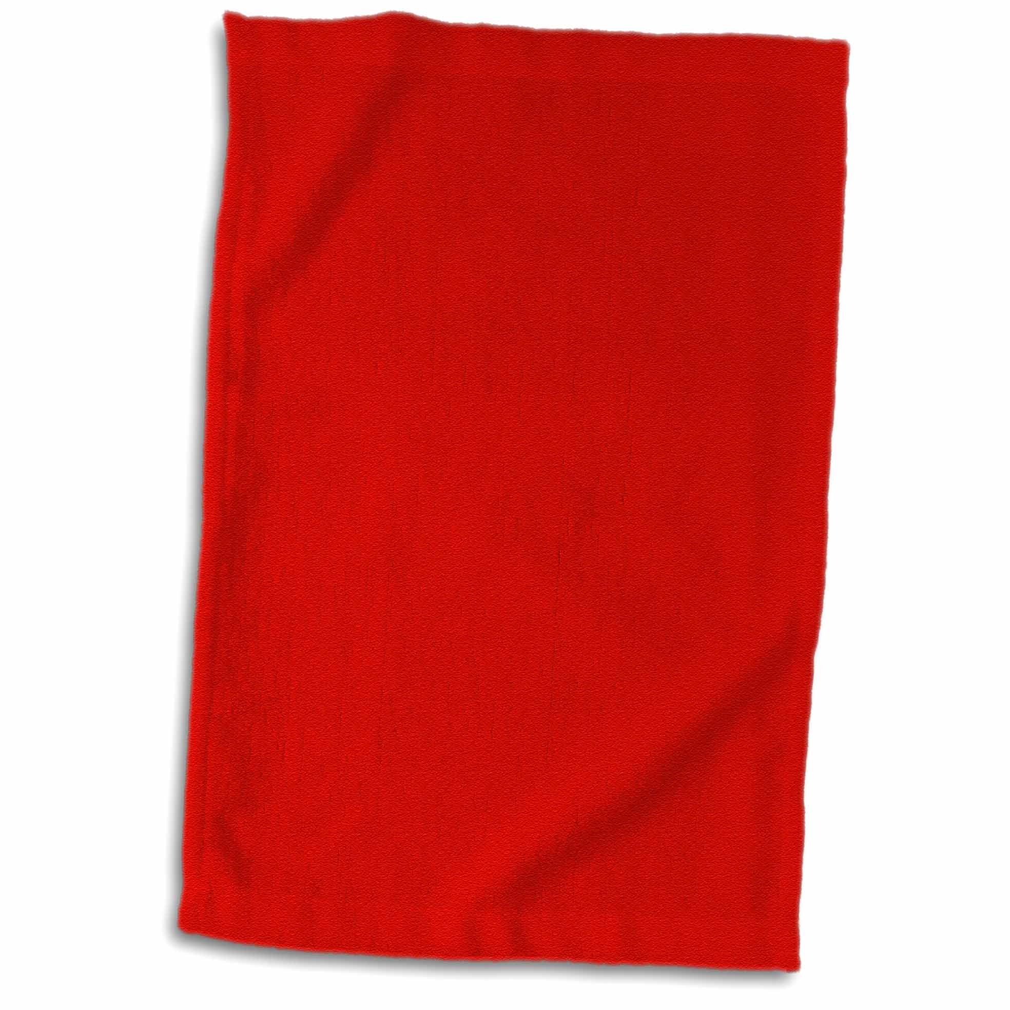 3dRose Red - Plain Simple Solid Color - Bold Vibrant Bright Pure Imperial... - Towels (twl-159879)