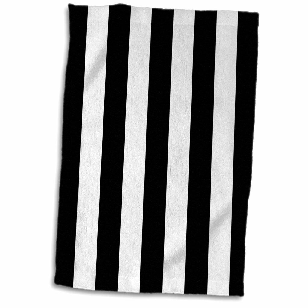 3dRose Black and White Stripes Pattern - Vertical Striped Stripy Stripey... - Towels (twl-161541)