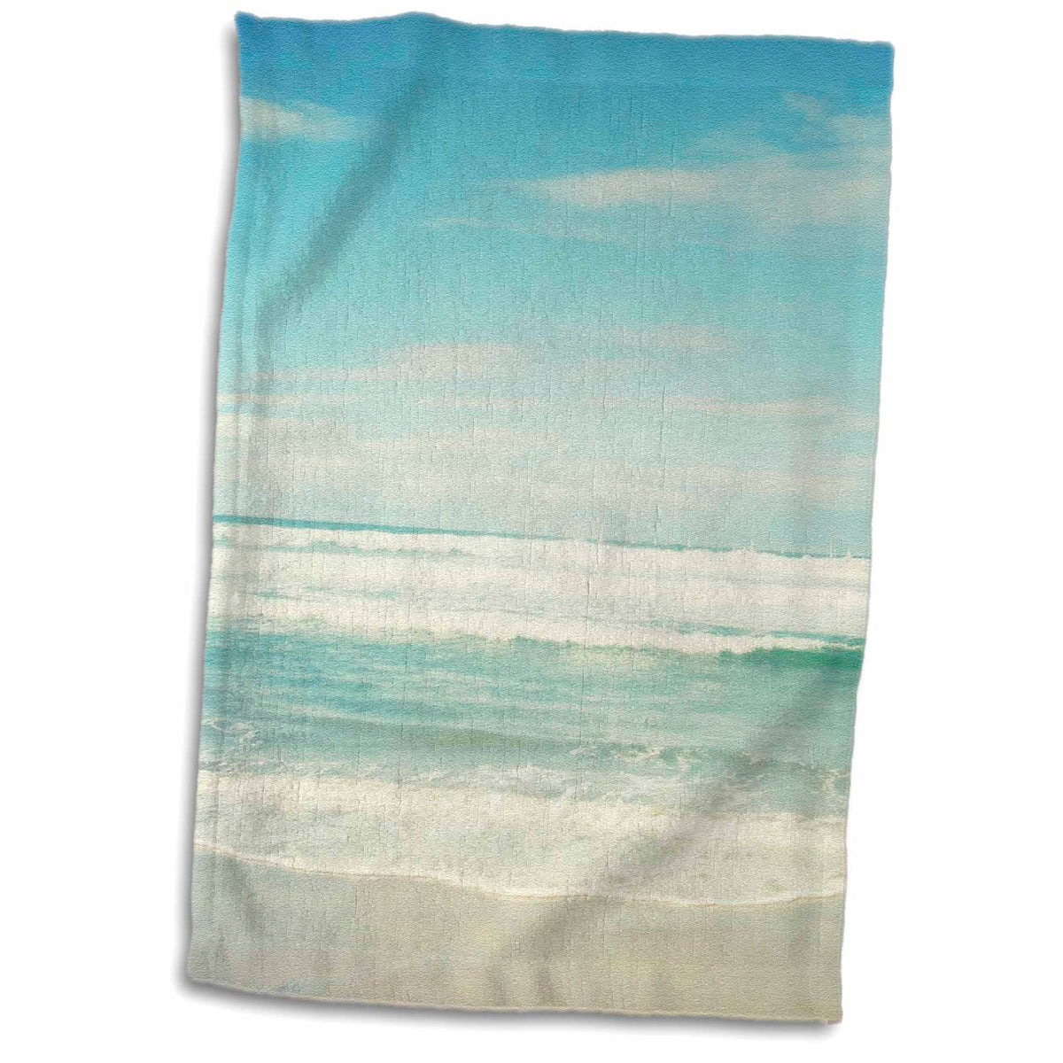 3dRose PS Beach - Gentle Ocean Waves Beach Theme Art - Towels (twl-164479)