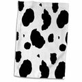 3dRose PS Animals - Black and White Cow Print - Towels (twl-164633)
