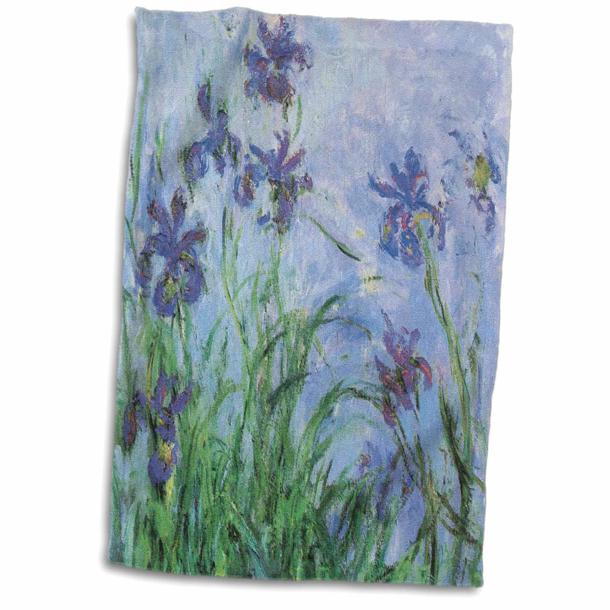 3dRose PS Vintage - Irises Vintage Monet Floral - Towels (twl-164636)