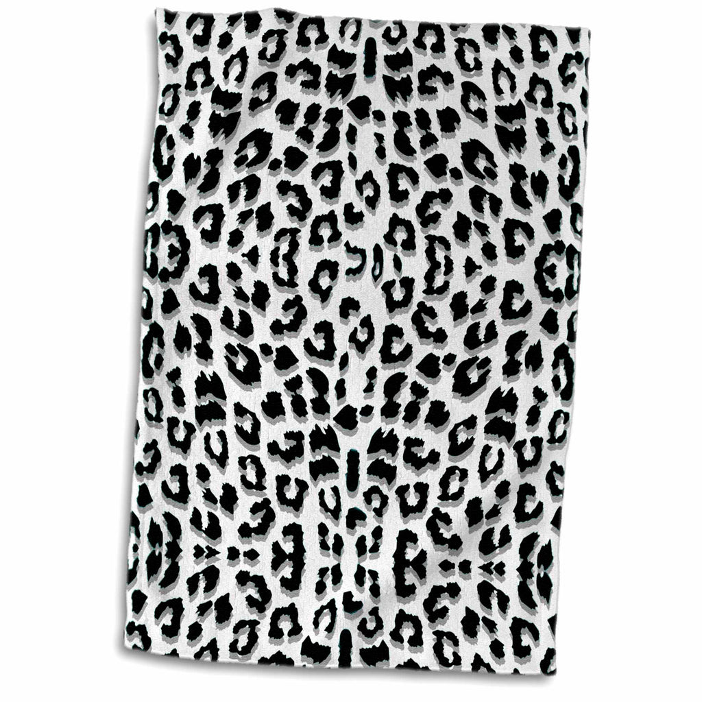 3dRose Janna Salak Designs Prints and Patterns - Snow Leopard Animal Print - Towels (twl-165799)