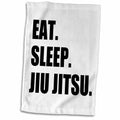 3dRose Eat Sleep Jiu Jitsu - Japanese martial art - Ju Jutsu Jujutsu jujitsu - Towels (twl-180413)