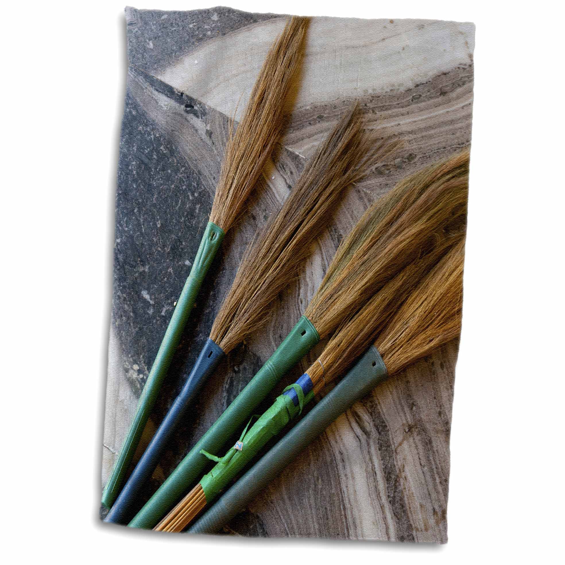 3dRose Jammu and Kashmir, Ladakh, Leh, Brooms in a Buddhist Temple. - Towels (twl-188098)