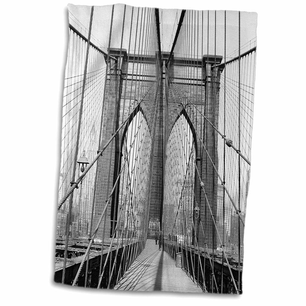3dRose Brooklyn Bridge, 1948, New York - Towels (twl-191700)