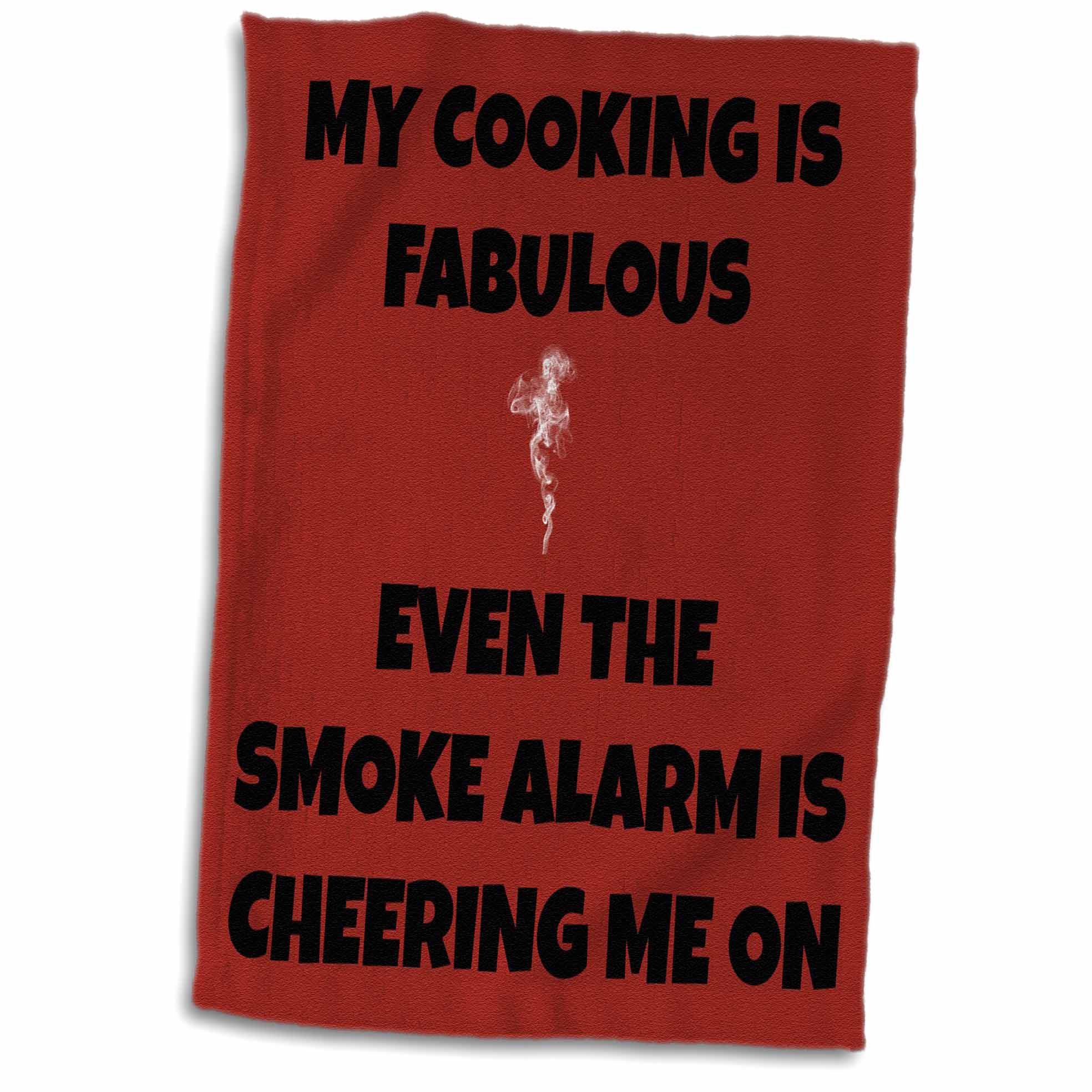 3dRose My Cooking is Fabulous Even The Smoke Detector is Cheering me on - Towels (twl-201891)