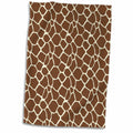 3dRose PS Animal Prints - Brown Giraffe Print - Towels (twl-202378)
