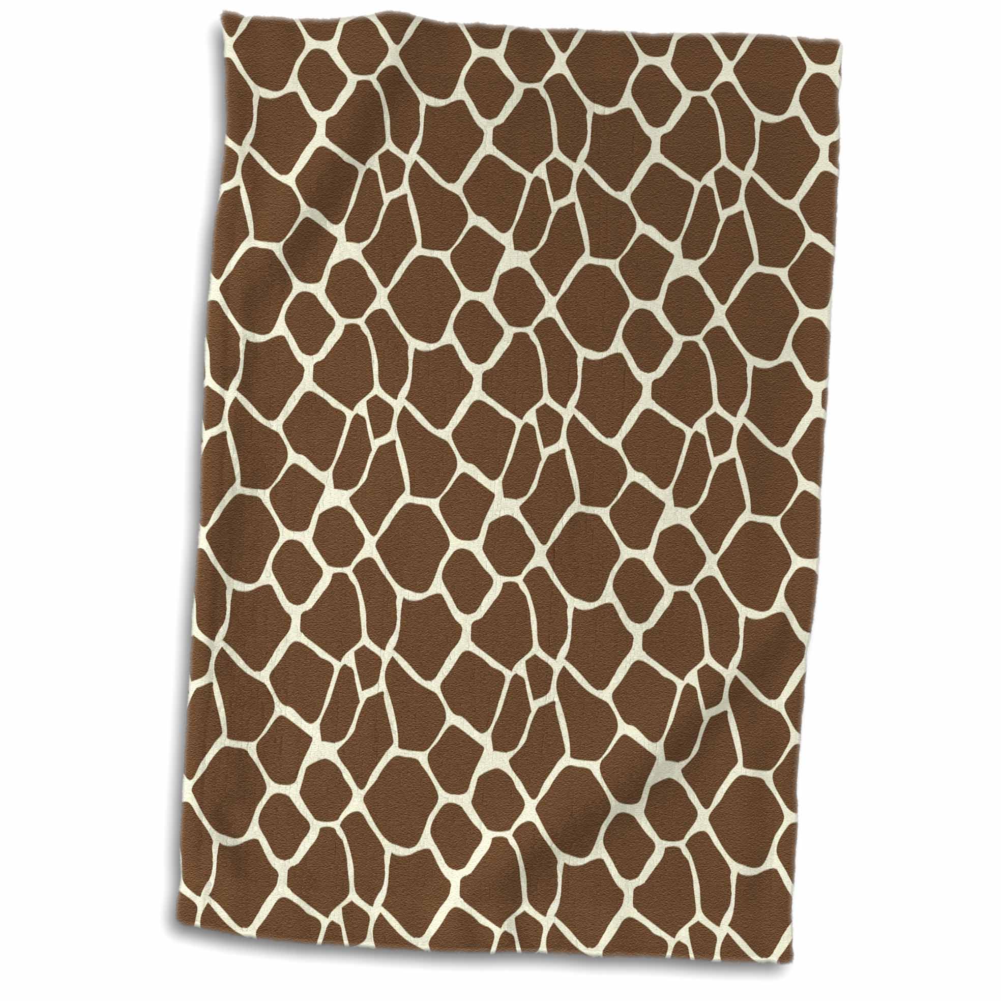 3dRose PS Animal Prints - Brown Giraffe Print - Towels (twl-202378)
