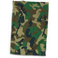 3dRose Janna Salak Designs Prints and Patterns - Green Camoflauge Print - Towels (twl-20353)