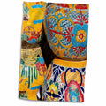 3dRose Image of traditional hand-painted Mexican pottery. Arizona, Tucson,... - Towels (twl-210077)