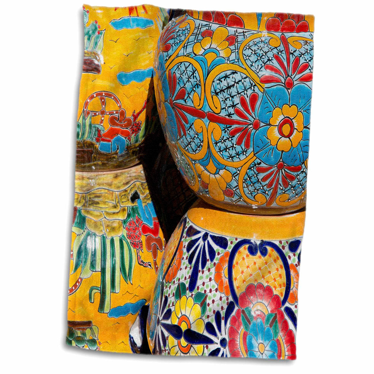 3dRose Image of traditional hand-painted Mexican pottery. Arizona, Tucson,... - Towels (twl-210077)