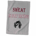 3dRose Sweat is fat crying. Gym, workout, sport. Popular saying - Towels (twl-214161)