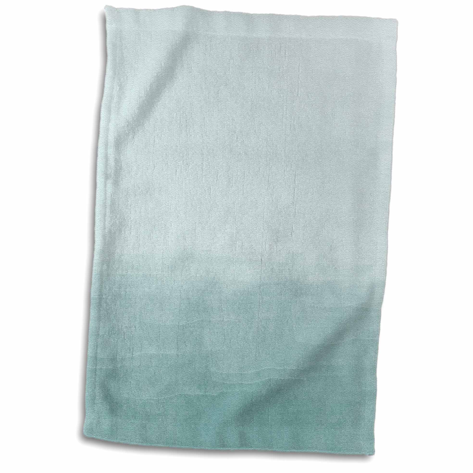 3dRose PS Chic - Creamy Aqua Blue Watercolor Ombre - Towels (twl-217560)