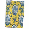 3dRose Garden French Toile. Yellow and Blue. Popular Toile Print. - Towels (twl-218087)