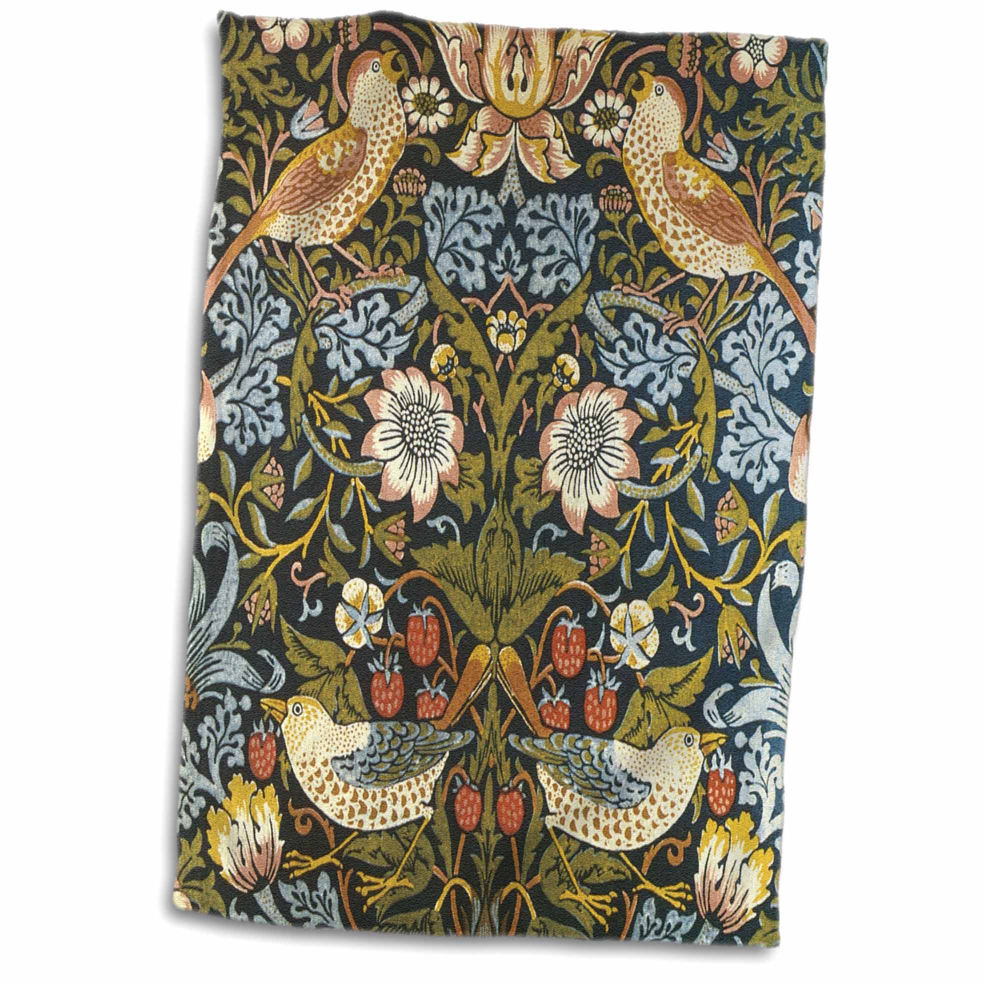 3dRose Russ Billington Patterns - William Morris Strawberry Thief Pattern - Towels (twl-219390)