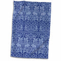 3dRose William Morris Brer Rabbit Chintz Pattern in Two Tone Blue - Towels (twl-219393)