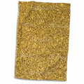 3dRose Florene - Designer Textures III - Print of Gold Sparkles Glitter - Towels (twl-221595)