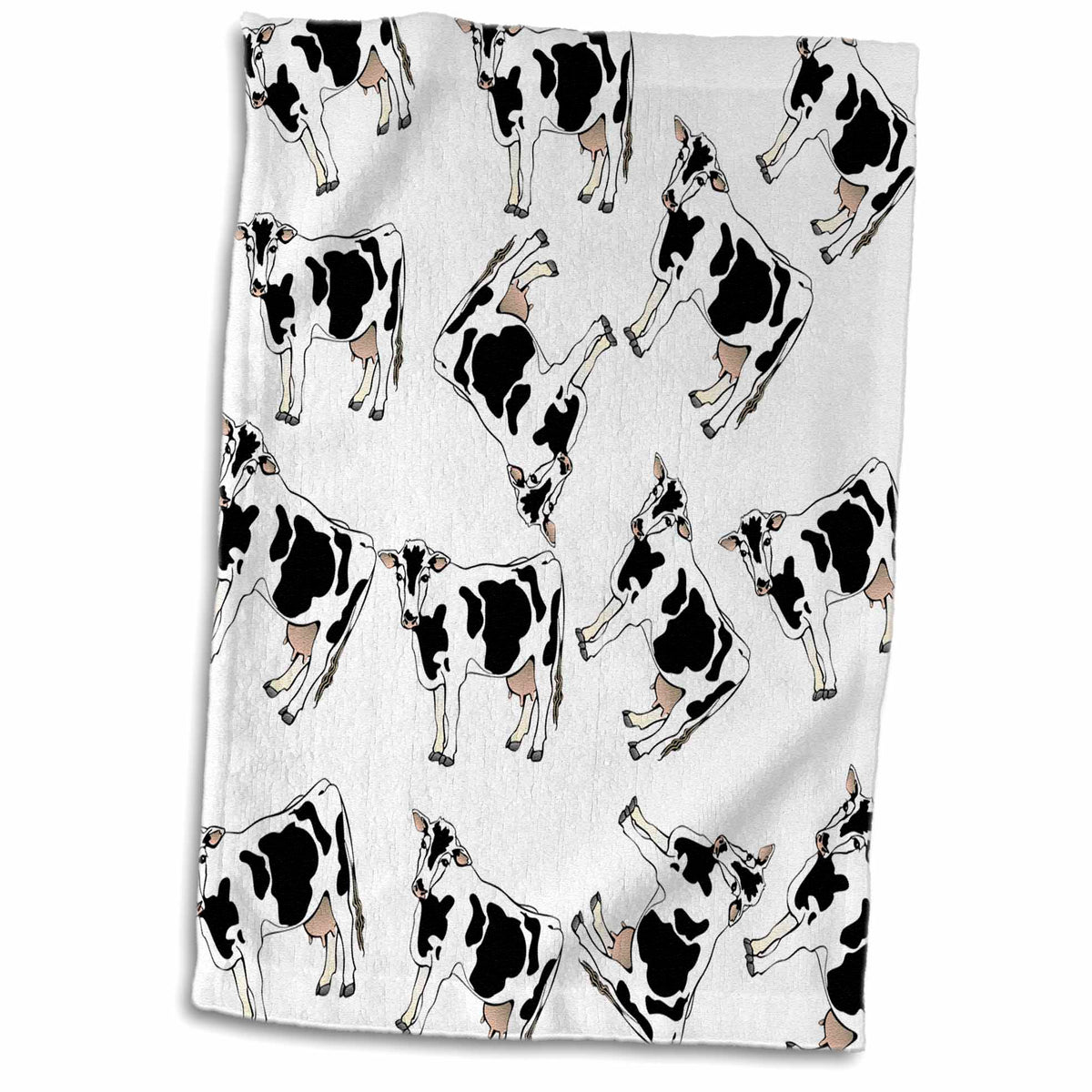 3dRose Florene - Décor III - Print of Cartoon Cow Toss Pattern - Towels (twl-221631)