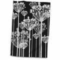 3dRose Contemporary Black, White, and Gray Dandelions - Towels (twl-222388)
