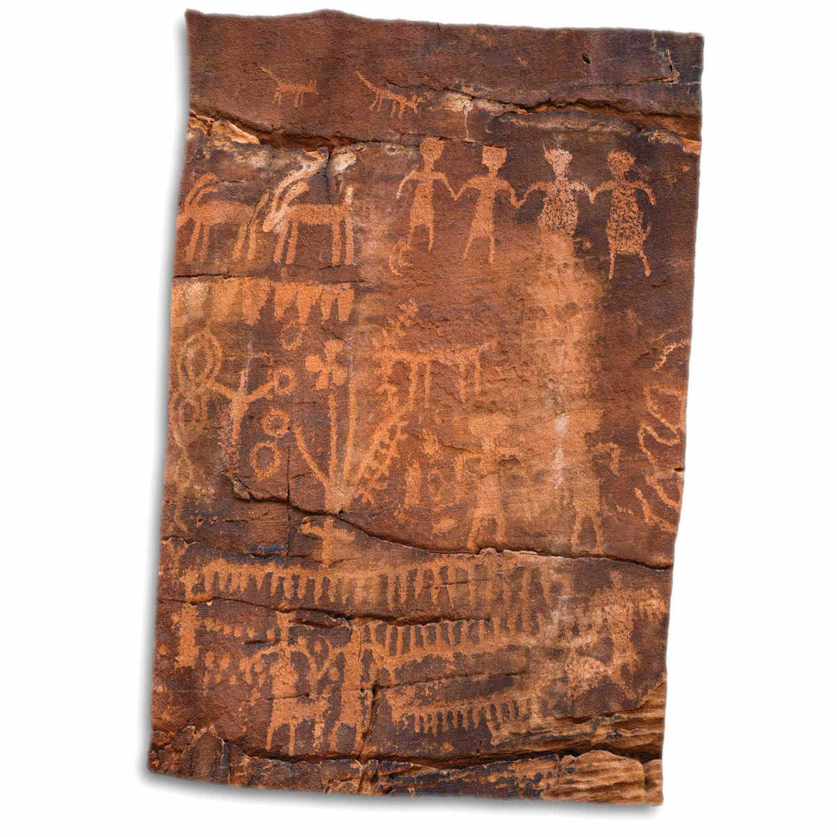 3dRose USA, Southwest, Indian Petroglyphs on Sandstone. - Towels (twl-228184)
