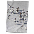 3dRose Aerial of Rockhopper Penguins Crossing The Wet Beach, Antarctica - Towels (twl-229109)