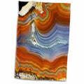 3dRose Danita Delimont - Rocks - Banded Agate, Quartzsite, Orange and Blue - Towels (twl-229600)