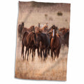 3dRose Danita Delimont - Animal - Herd of Horses in Dry Grasses of New Mexico - Towels (twl-231297)