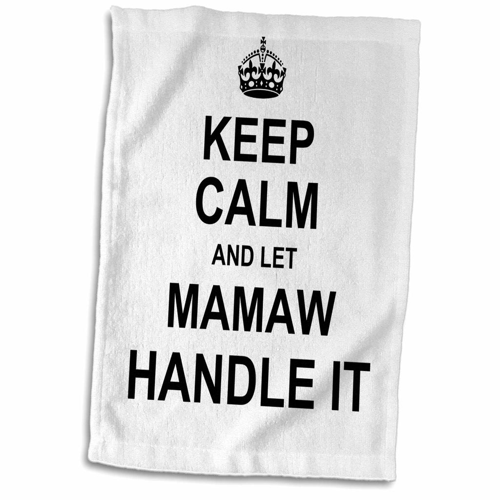 3dRose Keep Calm and let Mamaw Handle it - Fun Funny Grandma Grandmother Gift - Towels (twl-233083)