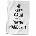 3dRose Keep Calm and let Yiayia Handle it Fun Funny Grandma YIA YIA Gift - Towels (twl-233103)
