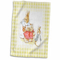 3dRose Image of Peter Rabbit On Cream Checks - Towels (twl-234301)
