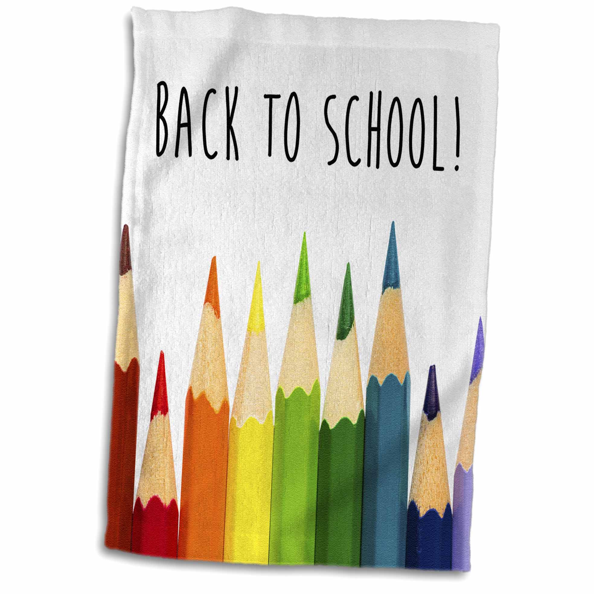 3dRose Carsten Reisinger - Illustrations - Back To School color pencils - Towels (twl-236335)