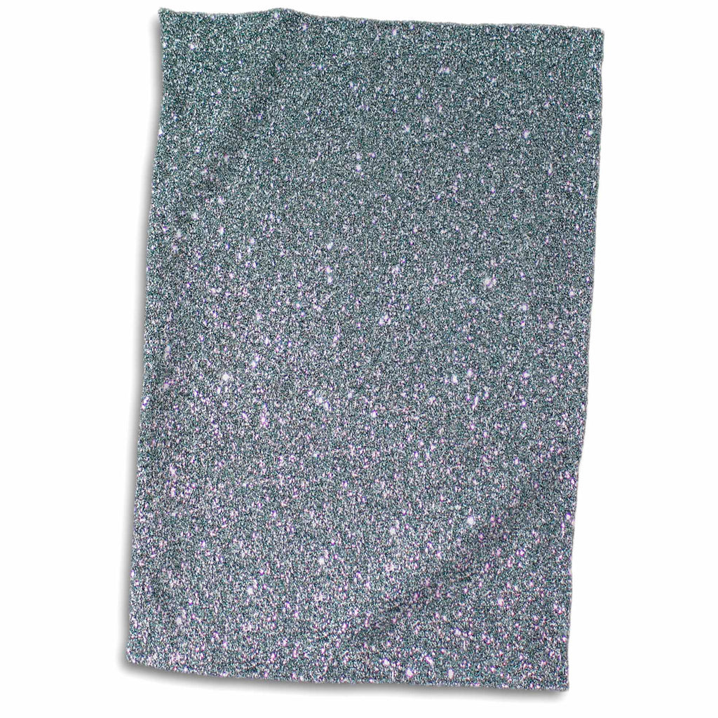3dRose Sven Herkenrath Glitter - Silver Glamour Glitter Style - Towels (twl-236472)