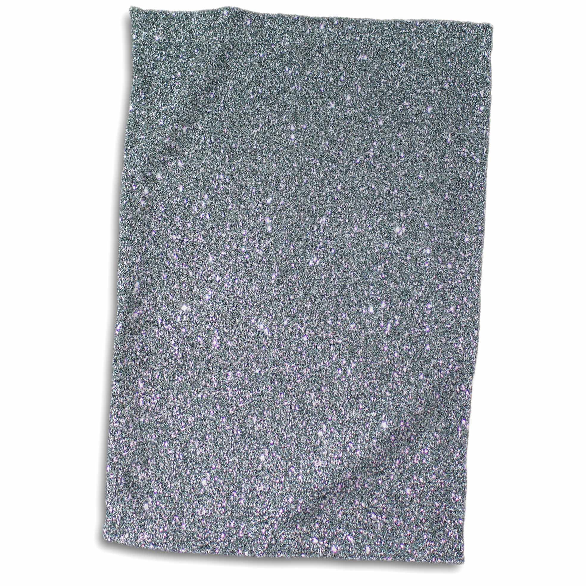 3dRose Sven Herkenrath Glitter - Silver Glamour Glitter Style - Towels (twl-236472)