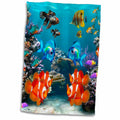 3dRose Sven Herkenrath Sealife - Graphic Design of Aquarium Style - Towels (twl-236505)