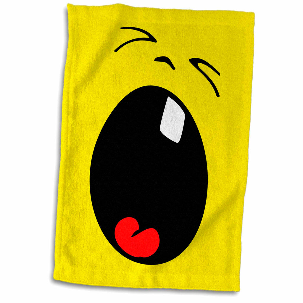3dRose Sven Herkenrath Humor - Crying Yellow Smiling Design - Towels (twl-236830)