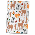 3dRose Woodland Animals Pattern, Fawn Fox Raccoon Rabbit - Towels (twl-242313)