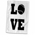 3dRose Tory Anne Collections Quotes - LOVE TENNIS - Towels (twl-243354)