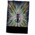 3dRose Disc Golf Basket Silhouette - starburst tie dye disc golf basket design - Towels (twl-243441)