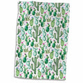 3dRose Anne Marie Baugh - Pattern - Watercolor Cactus Pattern - Towels (twl-267417)