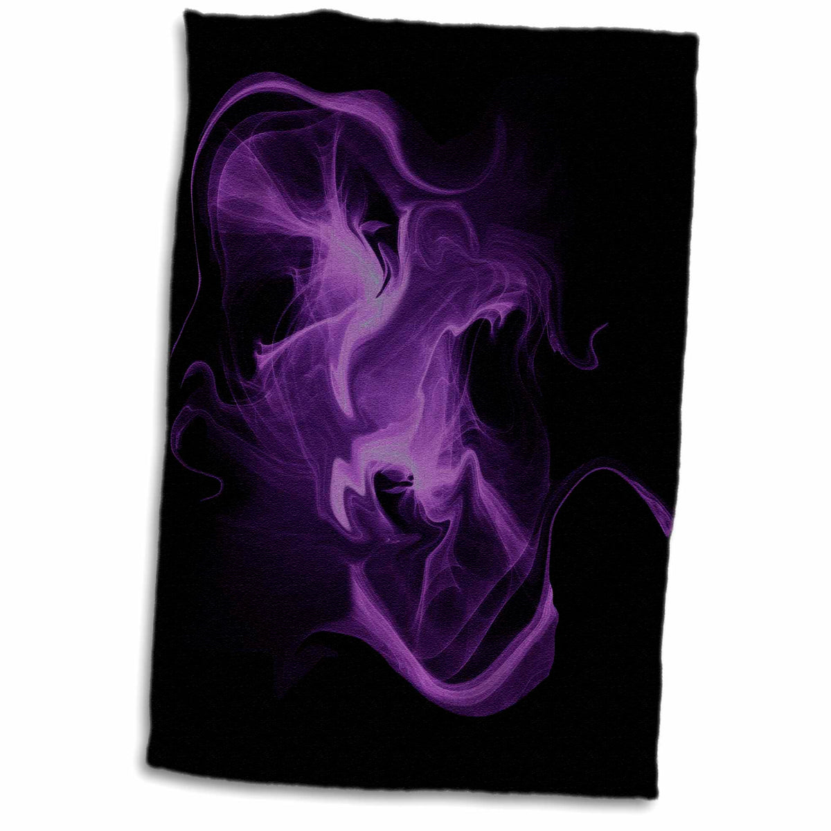 3dRose Abstract Fractal Design in Purple and Black - Towels (twl-268535)
