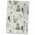 3dRose RinaPiro - Pattern - Rooster Chicken Country Farm. - Towels (twl-268730)
