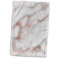 3dRose Image of Chic Gray Trendy Copper Rose gold Marble Agate Gemstone Rock... - Towels (twl-275197)
