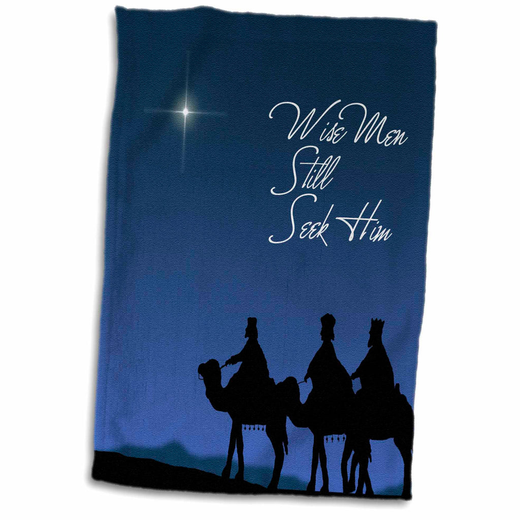 3dRose Wise men still seek Him Magi following the Christmas star - Towels (twl-30754)