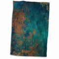 3dRose Anne Marie Baugh - Abstract - Teal and Image Of Copper Abstract - Towels (twl-316248)